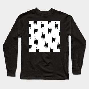 Black cat pattern Long Sleeve T-Shirt